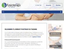 Tablet Screenshot of broerupfysioterapi.dk